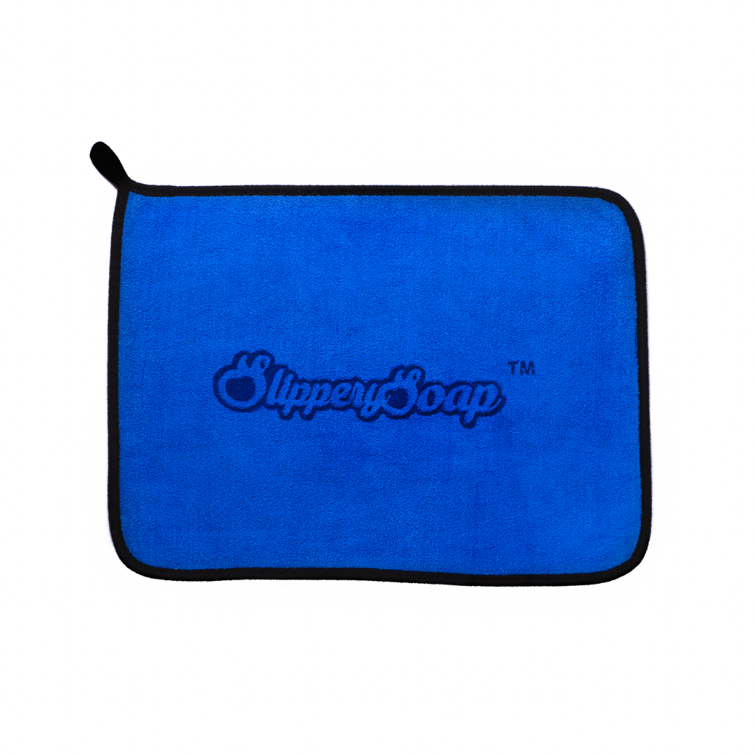 Slippery Soap™️ Premium Microfiber Towel Blue — The Slippery Soap
